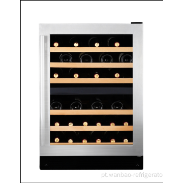 Refrigerador de vinho de porta tripla com zona única
